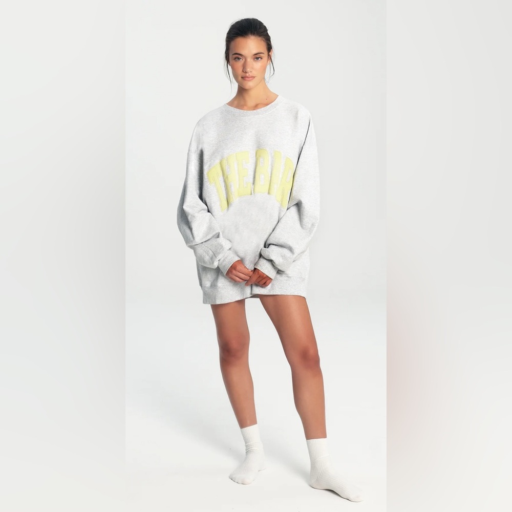 The Bar crewneck-Gray Yellow